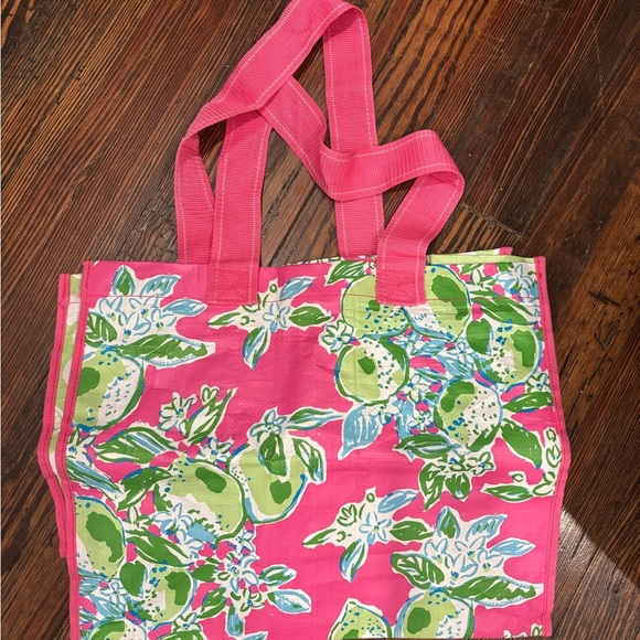 Lilly Pulitzer Pink Lime Reusable Tote Bag - Picture 2 of 5